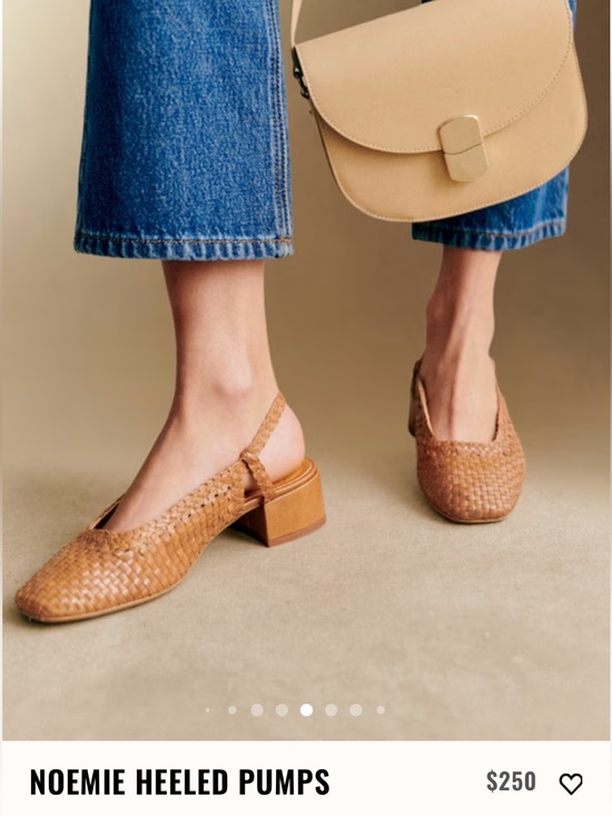 Sezane Shoes - Sezane Noemie Heeled Pumps in Natural Leather size 38 (US 7)